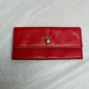 Vintage, Fossil, Red Leather Long Wallet